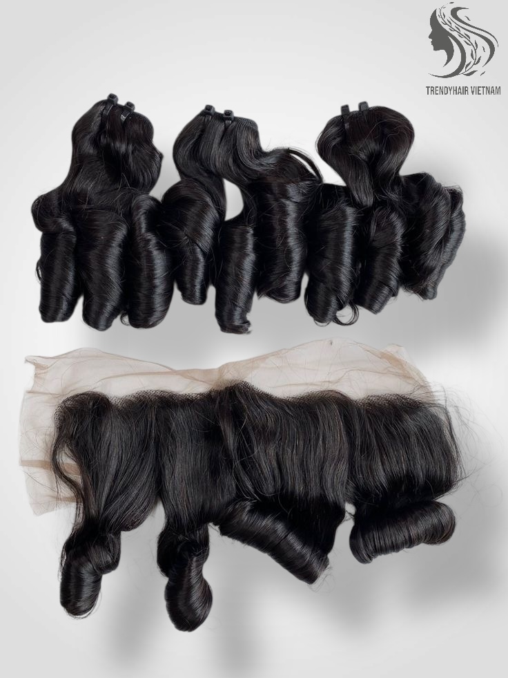 Combo 3 Bundles And 1 Frontal 13x4 Vietnames Human Hair