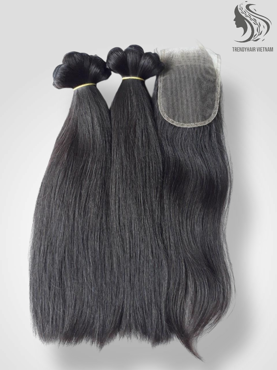 Combo 2 Bundles And 1 Closure 5x5 Vietnames Human Hair