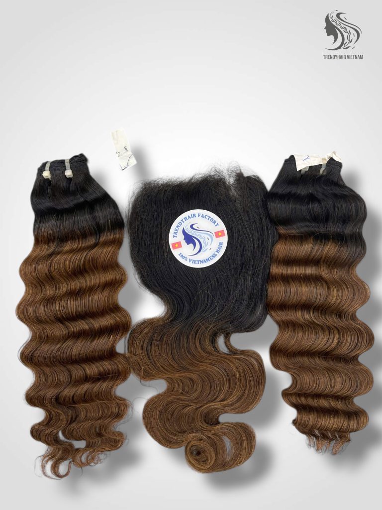 Combo 2 Bundles And 1 Closure 5x5 Vietnames Human Hair