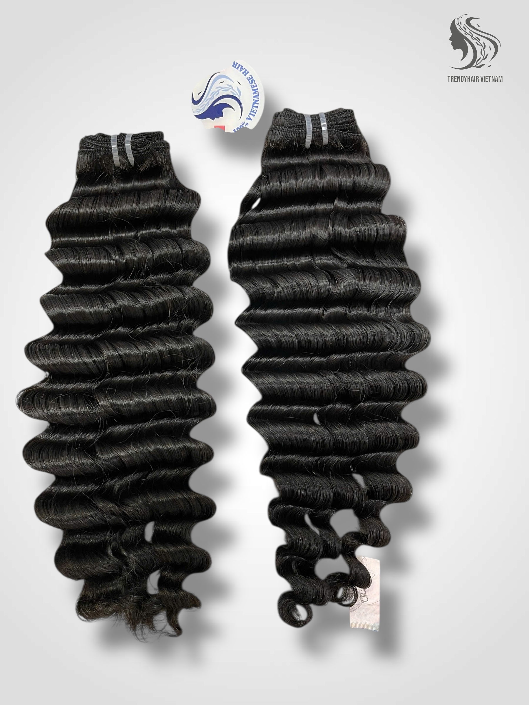 Deep Wave Black Color And Colored Human Hair Bundles 100 Grams