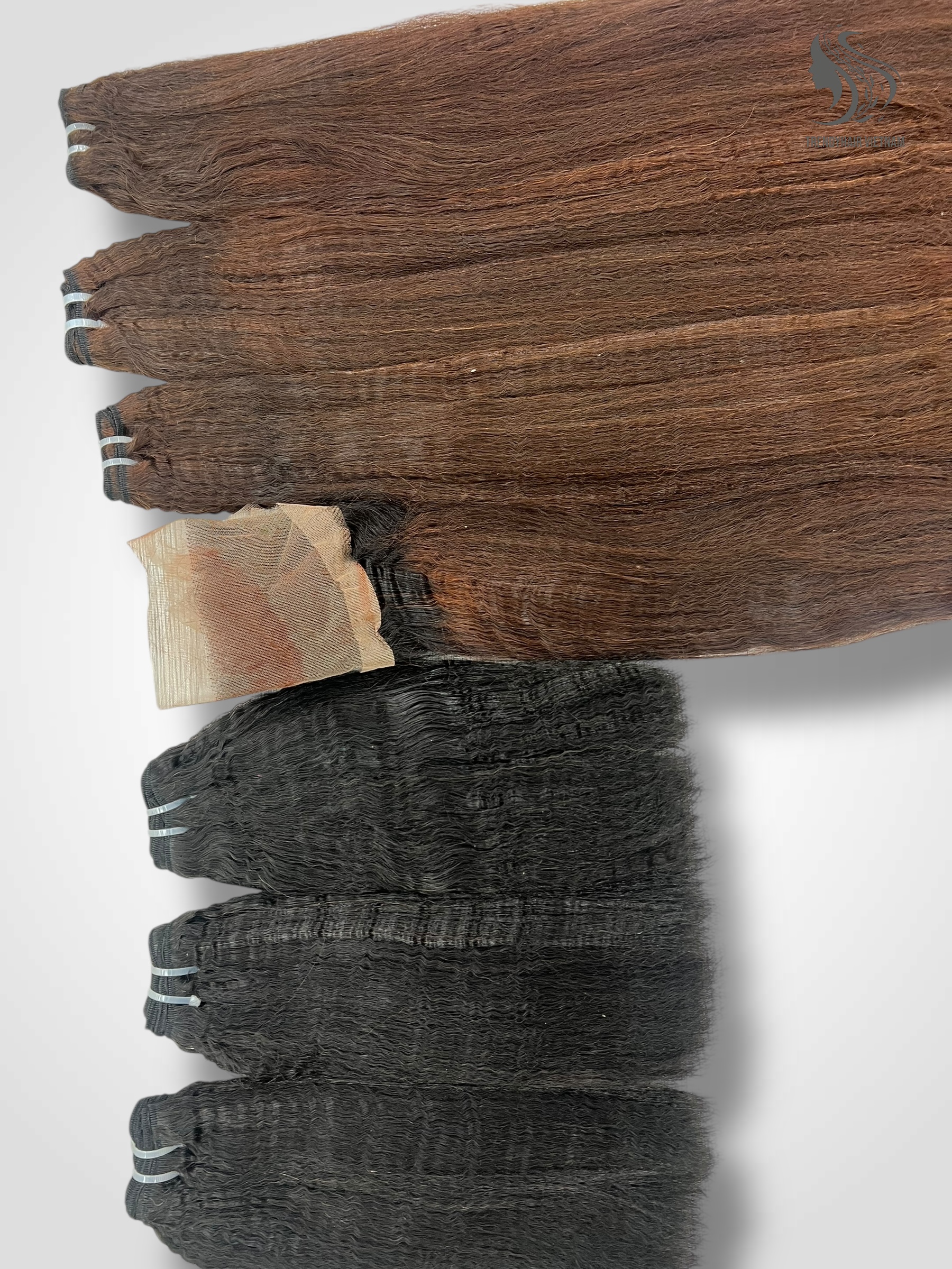 Kinky Straight And Afro Curl Black Color And Colored Human Hair Bundles 100 Grams