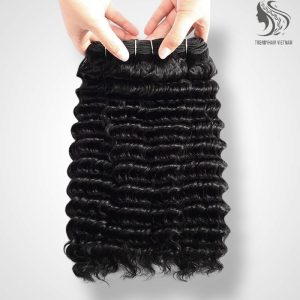 Deep Wave Black Color And Colored Human Hair Bundles 100 Grams