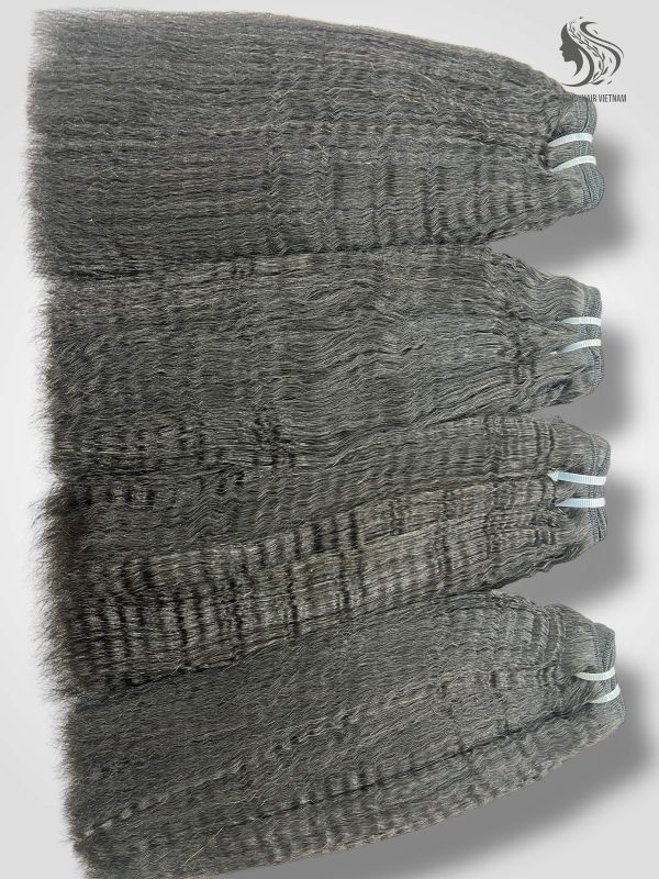 Kinky Straight And Afro Curl Black Color And Colored Human Hair Bundles 100 Grams