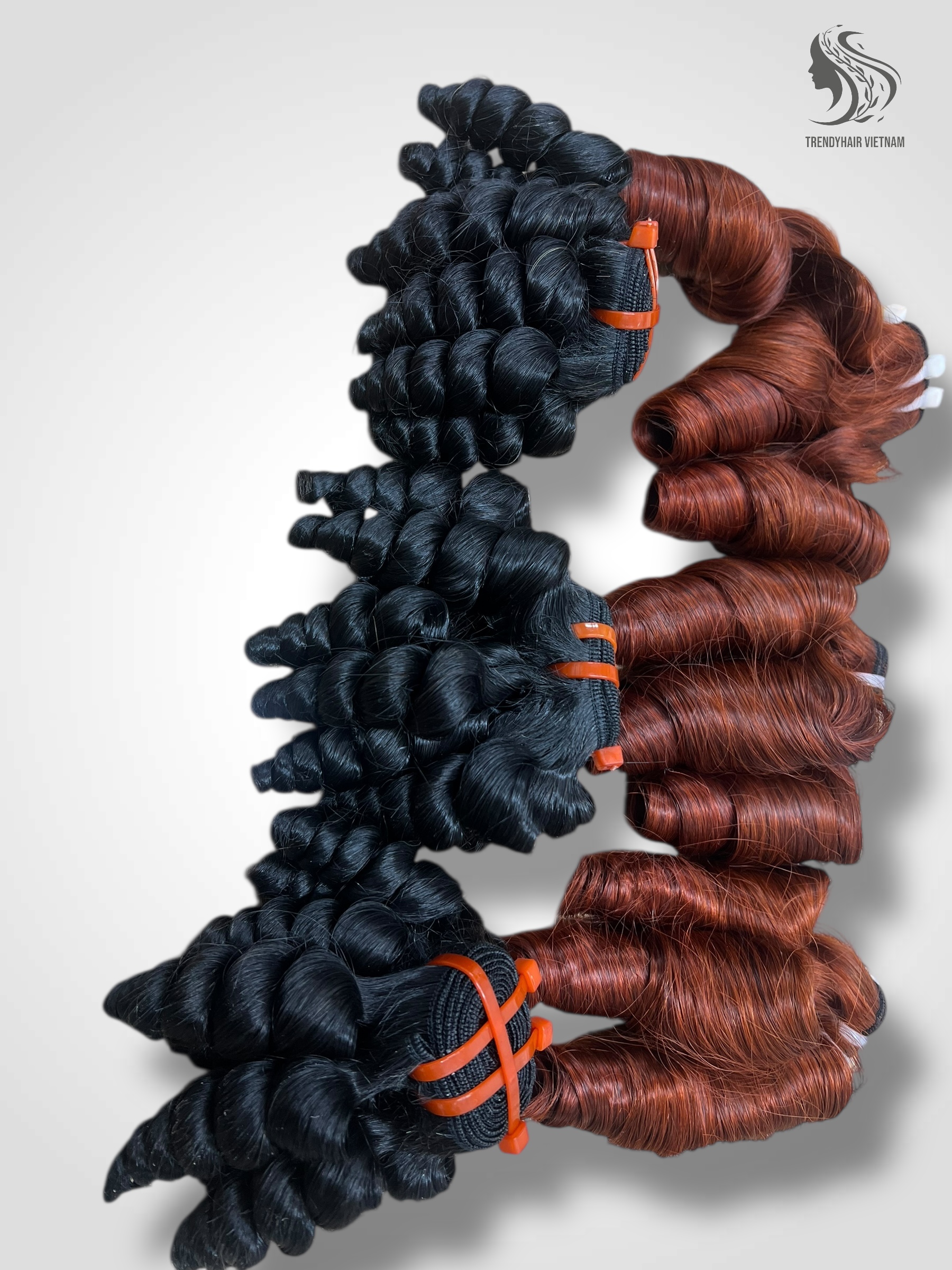 Loose Deep Black Color And Colored Human Hair Bundles 100 Grams