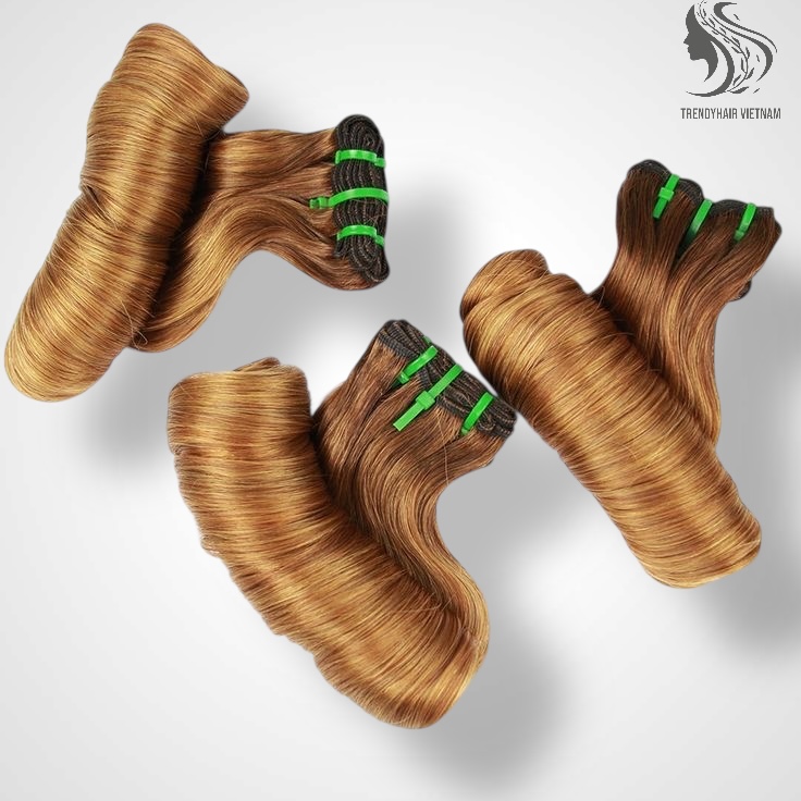 Egg Curl Black Color And Colored Human Hair Bundles 100 Grams