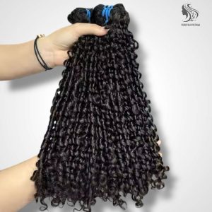 Pixie And Jerry Curl Black Color And Colored Human Hair Bundles 100 Grams