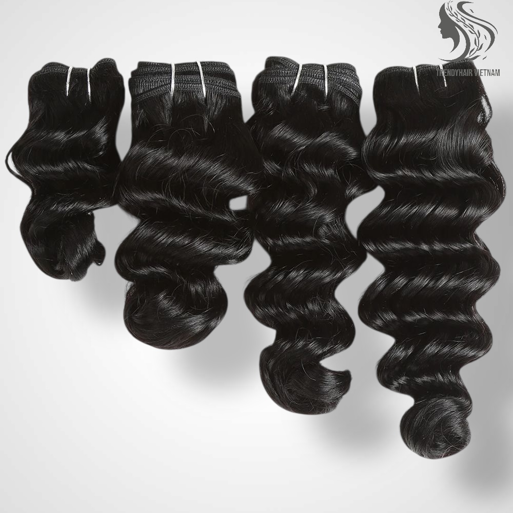 Deep Wave Black Color And Colored Human Hair Bundles 100 Grams