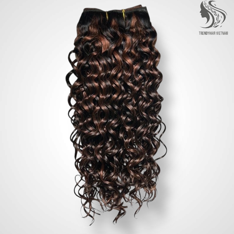 Water Wave Black Color And Colored Human Hair Bundles 100 Grams