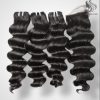 Deep Wave Black Color And Colored Human Hair Bundles 100 Grams