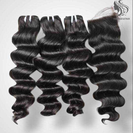 Deep Wave Black Color And Colored Human Hair Bundles 100 Grams