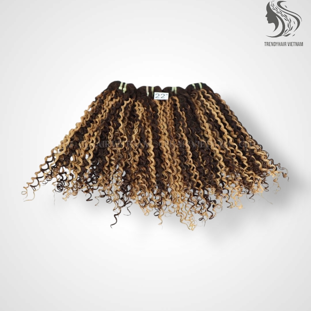 Water Wave Black Color And Colored Human Hair Bundles 100 Grams