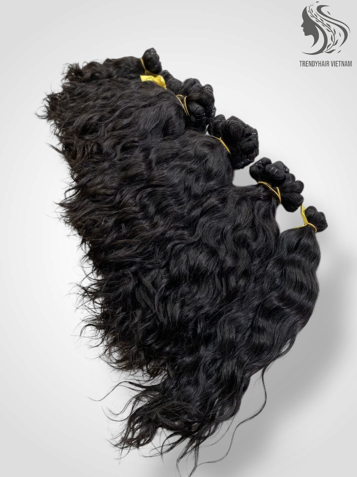 Water Wave Black Color And Colored Human Hair Bundles 100 Grams