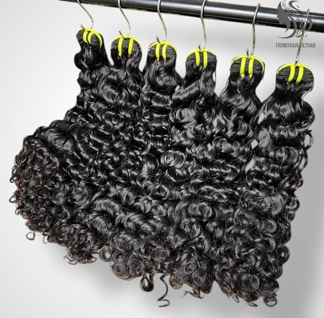 Water Wave Black Color And Colored Human Hair Bundles 100 Grams