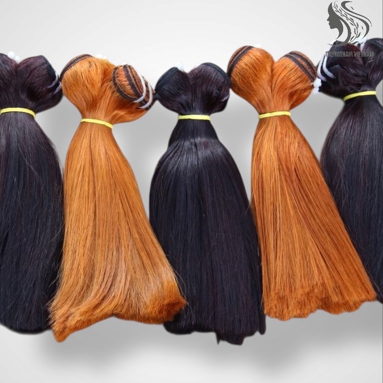 Straight Black Color And Colored Human Hair Bundles 100 Grams
