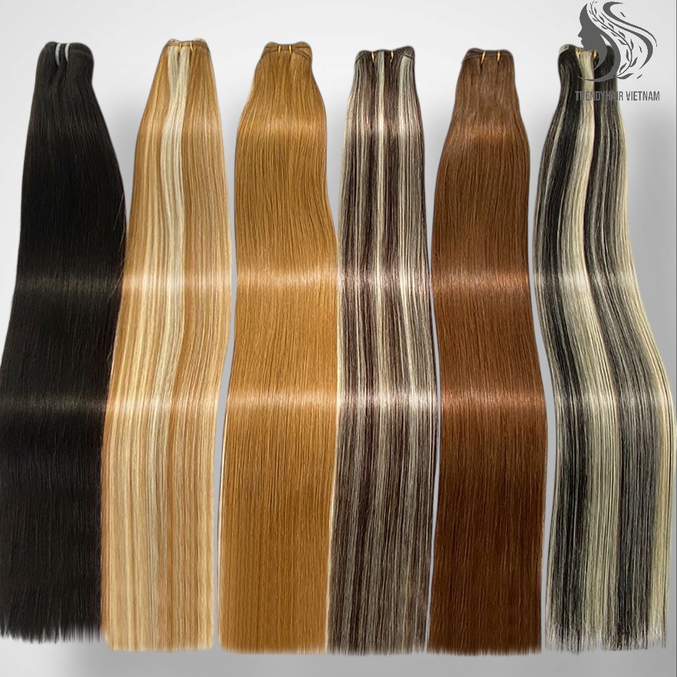 Straight Black Color And Colored Human Hair Bundles 100 Grams