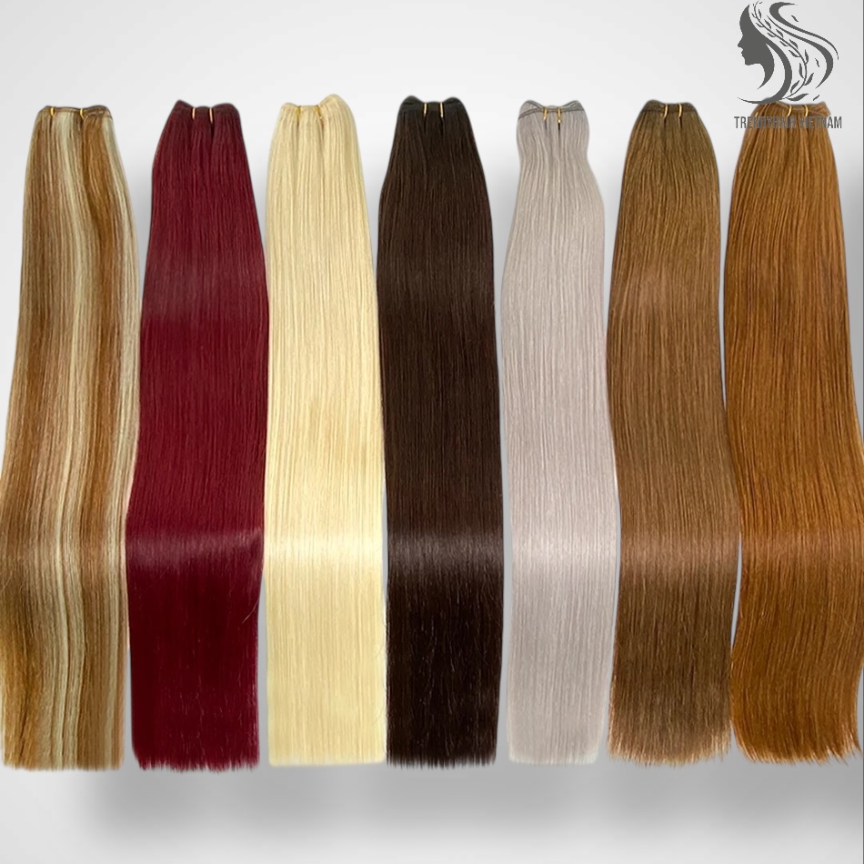 Straight Black Color And Colored Human Hair Bundles 100 Grams
