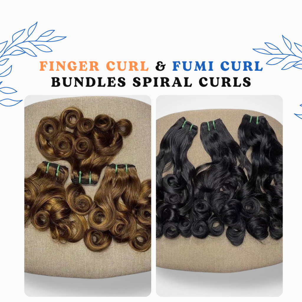 Finger Curl and Fumi Curl Bundles Spiral Curls