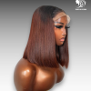 12 Inch Wig Ombre Color 230 grams Human Hair Lace Wig with HD lace, silky texture, and custom ombre shade – perfect for wholesale and individual use