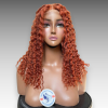 20 Inch Wig Orange Color 250 grams Human Hair Lace Wig