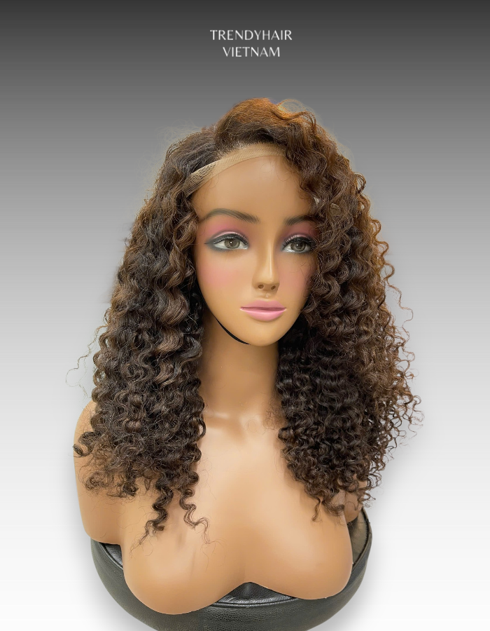 20 Inch Wig Brown Color 250 grams Human Hair Lace Wig