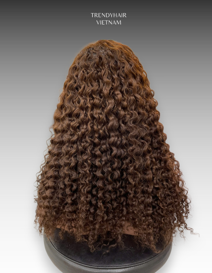 22 Inch Wig Brown Color 250 grams Human Hair Lace Wig