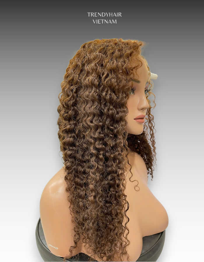 22 Inch Wig Brown Color 250 grams Human Hair Lace Wig