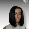 12inch bob wig - black color - human hair lace wig