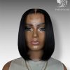 12inch bob wig - black color - human hair lace wig