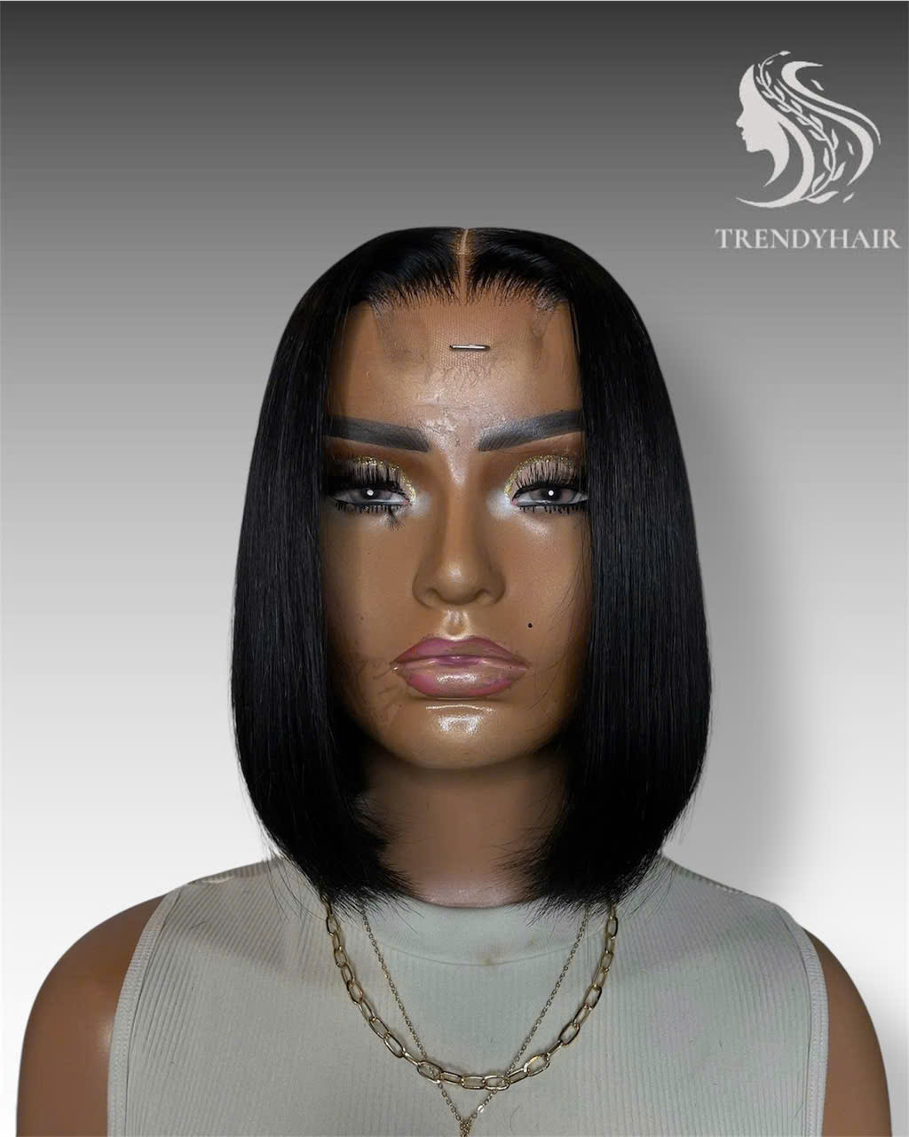12inch bob wig - black color - human hair lace wig