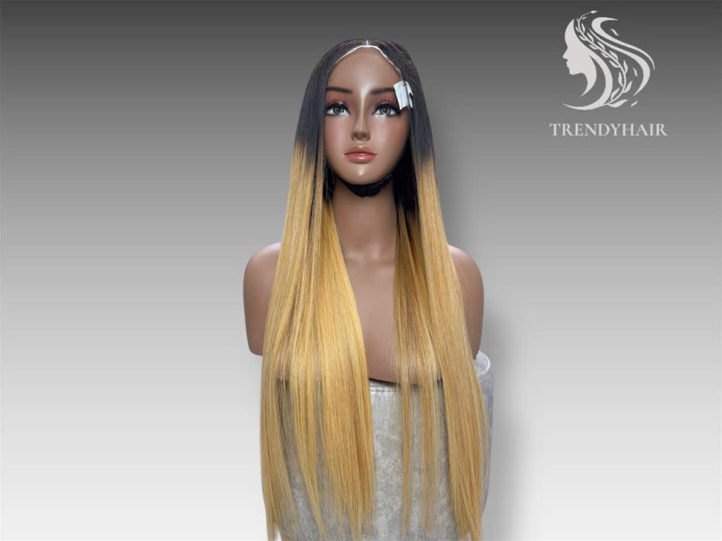 Long Wig 28inch Blonde Color Human Hair Lace Wig