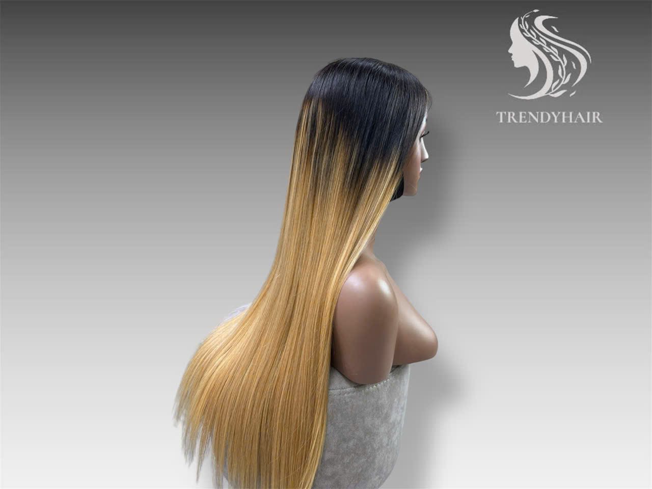 Long Wig 28inch - Blonde Color Human Hair Lace Wig