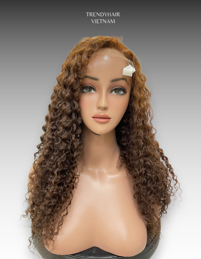 22 Inch Wig Brown Color 250 grams Human Hair Lace Wig