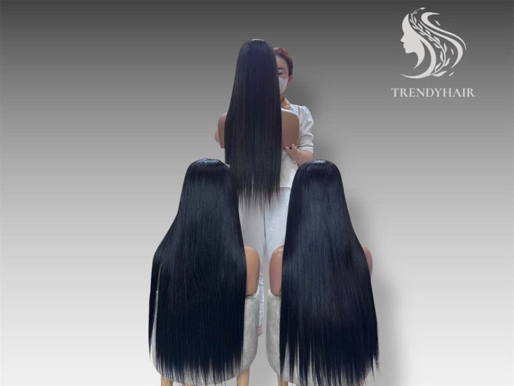 Combo 3 Wigs 28inch Black Color Human Hair Lace Wig – Premium Quality from Vietnam