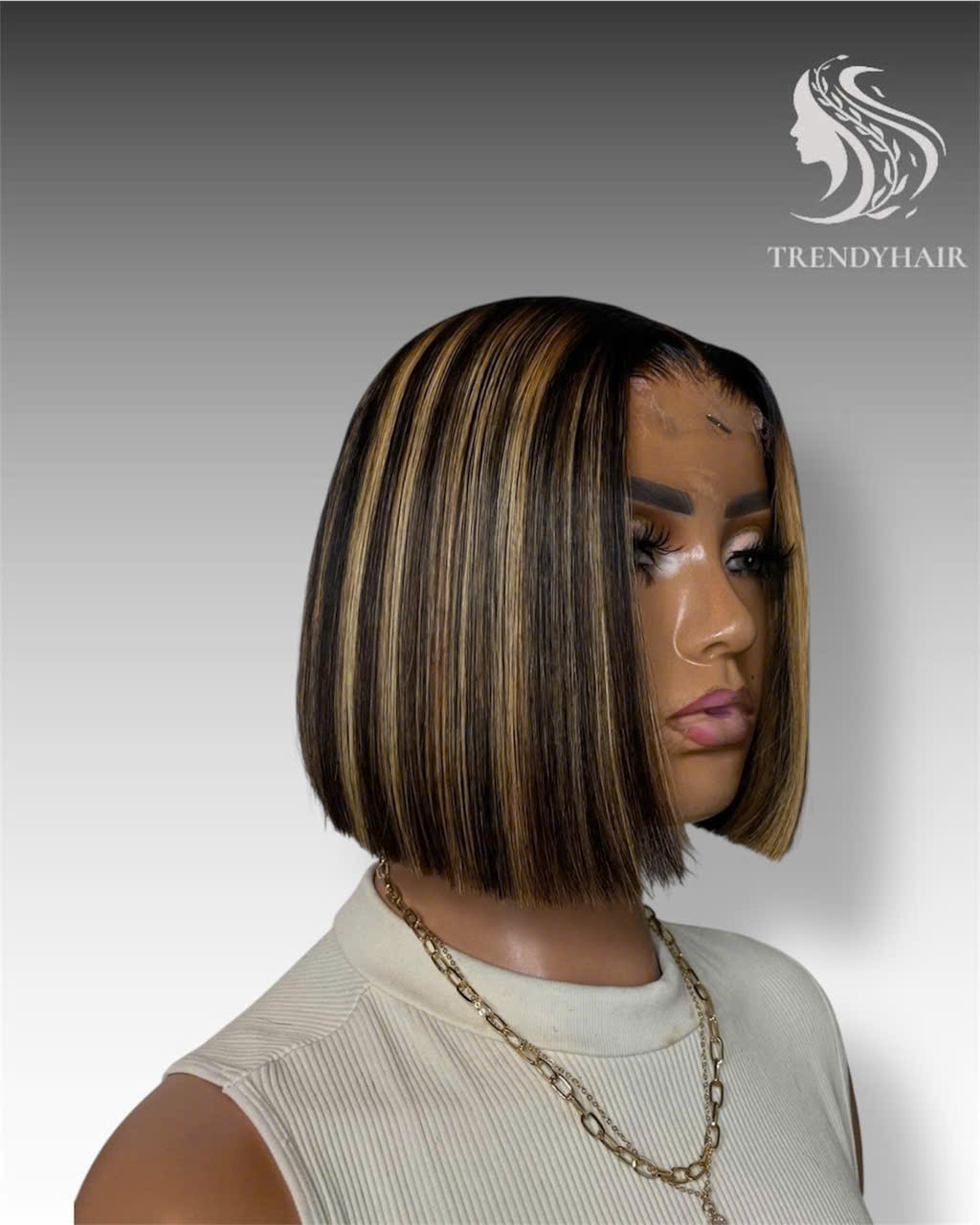 12inch Bob Wig - Piano Color - Human Hair Lace Wig