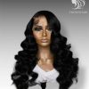 22inch wig – bouncy black color – human hair lace wig