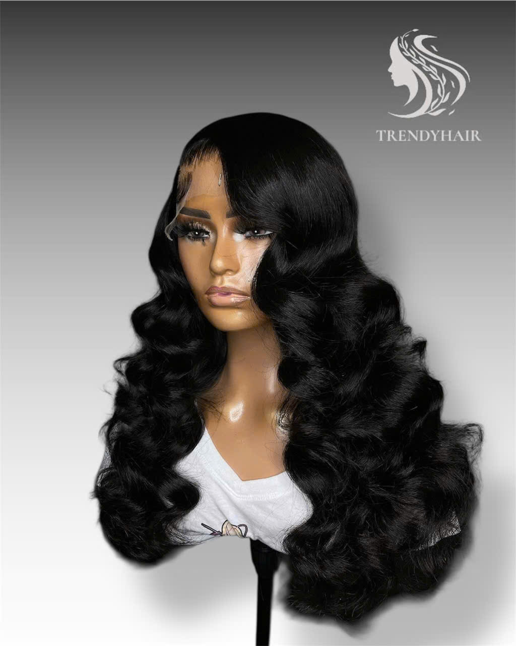 22inch wig – bouncy black color – human hair lace wig22inch wig – bouncy black color – human hair lace wig