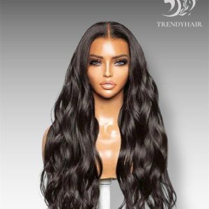 22inch Custom Wig Black Color Human Hair Lace Wig