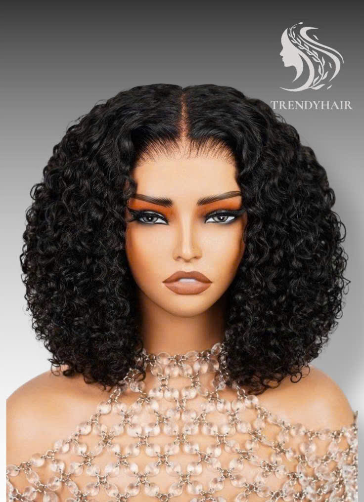 12INCH BURMESE WIG BLACK COLOR HUMAN HAIR LACE WIG
