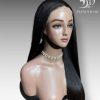 22inch Bone Straight Wig Black Color Human Hair Lace Wig