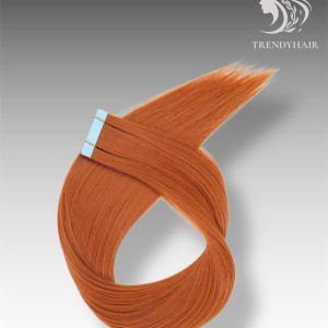 8inch Invisible Tape Orange Color Human Hair