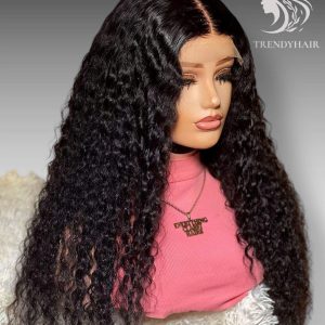 22inch Curly Wig Black Color Human Hair Lace Wig – Natural Look & Long-Lasting Shine