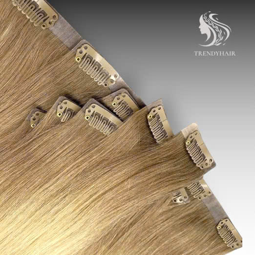 Clip In Blonde Color Human Hai