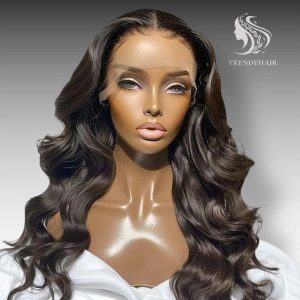 20inch Custom Wig Black Color Human Hair Lace Wig – Natural Shine & Perfect Fit