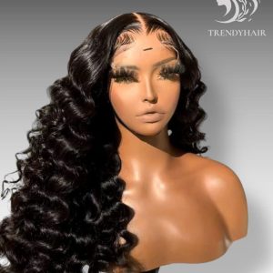 22INCH BODY WAVE WIG BLACK COLOR HUMAN HAIR LACE WIG – ELEGANT, NATURAL, AND TIMELESS