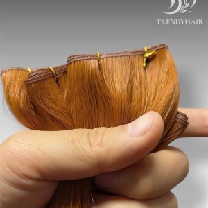 Vibrant Orange invisible weft – Premium Orange Color Human Hair for Stunning Styles