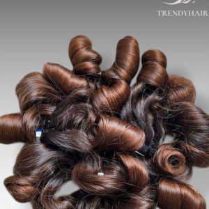 Luxury Bouncy Bundles Brown Color Human Hair – Free Custom Style | TrendyHair Vietnam